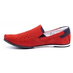KOMODO Chaussures Homme Mocassins 876 été Rouge