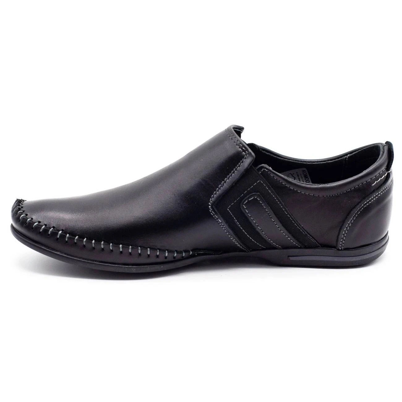 KOMODO Chaussures Pour Hommes En Cuir 711 Noir Le Noir