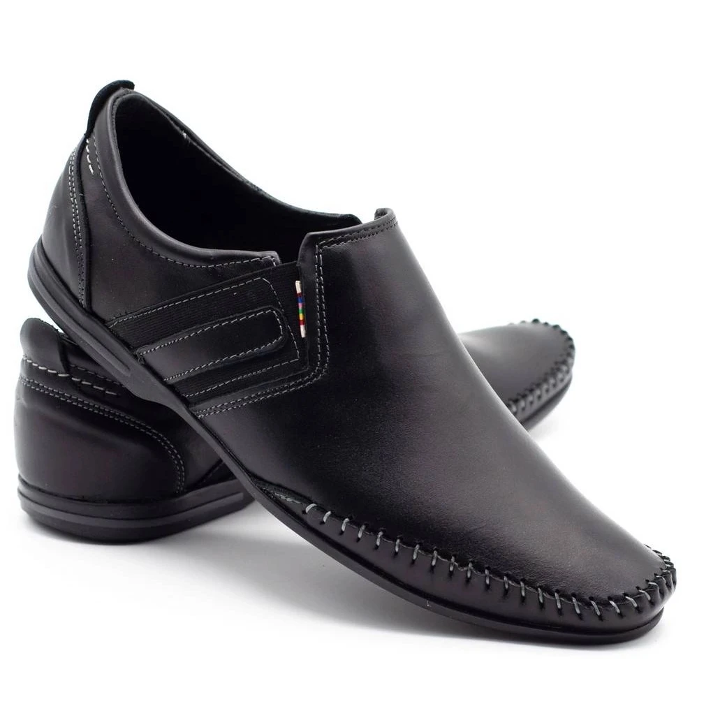 KOMODO Chaussures Pour Hommes En Cuir 711 Noir Le Noir – Image 4