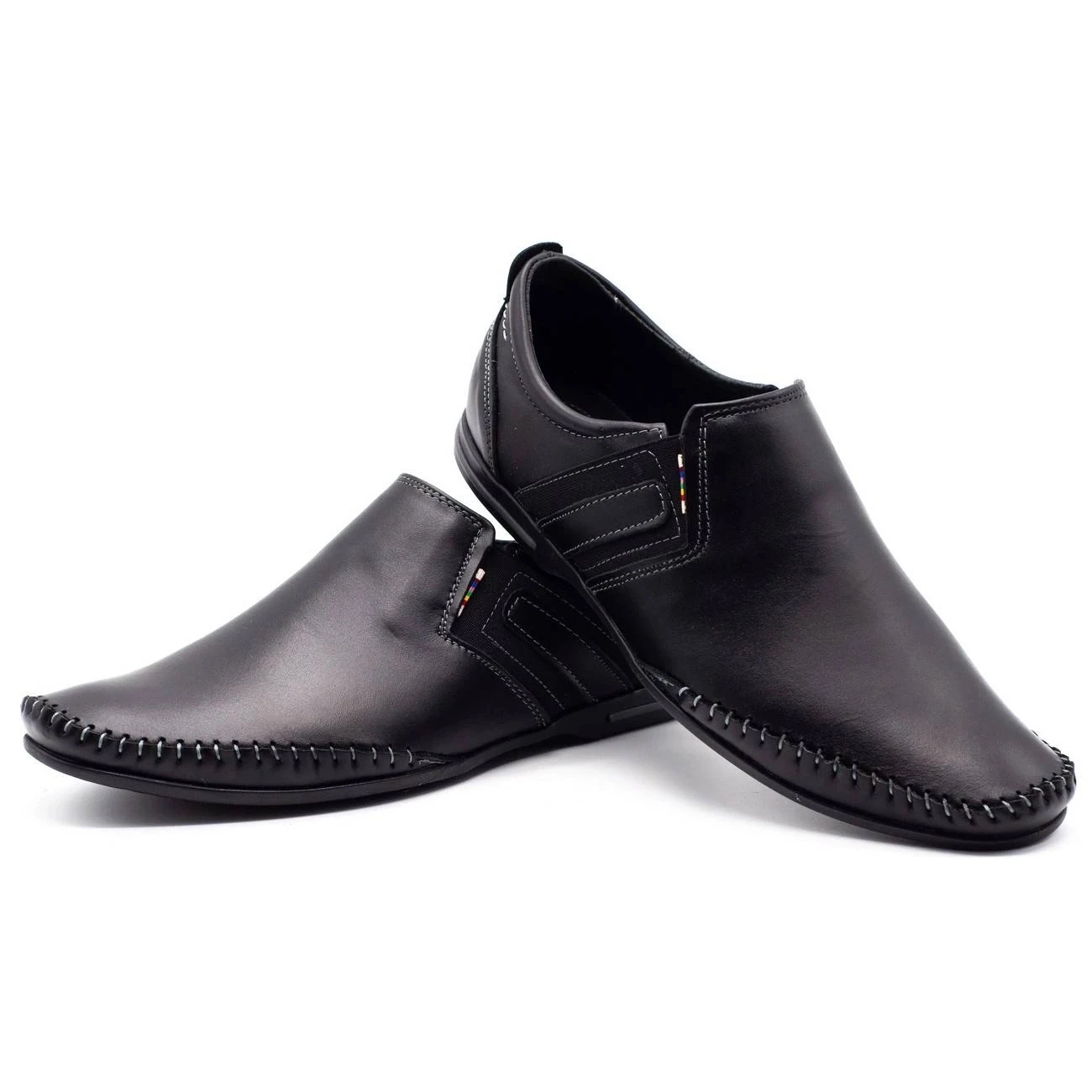 KOMODO Chaussures Pour Hommes En Cuir 711 Noir Le Noir – Image 6