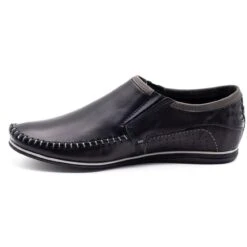 KOMODO Chaussures Pour Hommes En Cuir 847 Noir Le Noir