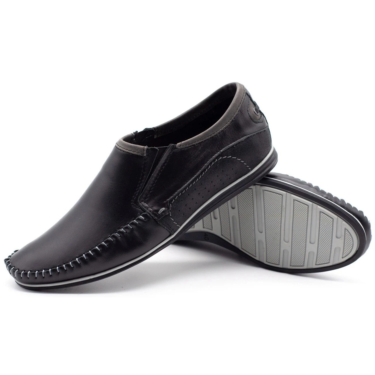 KOMODO Chaussures Pour Hommes En Cuir 847 Noir Le Noir – Image 3