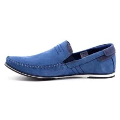 KOMODO Mocassins Cuir Homme 876 Bleu
