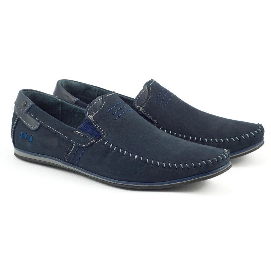 KOMODO Mocassins Cuir Homme 876 Bleu Marine â Image 2
