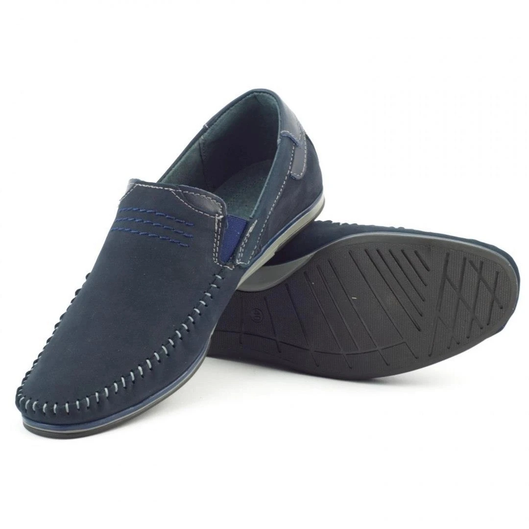 KOMODO Mocassins Cuir Homme 876 Bleu Marine â Image 3