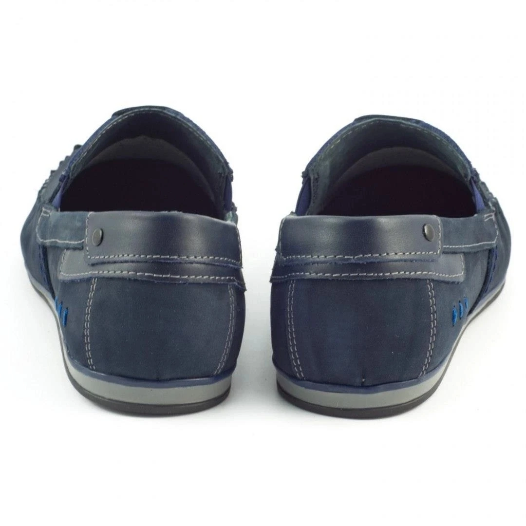 KOMODO Mocassins Cuir Homme 876 Bleu Marine â Image 4