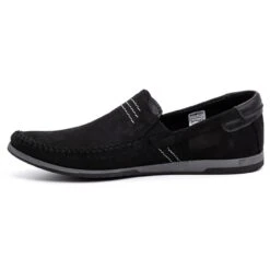 KOMODO Mocassins Cuir Homme 876 Daim Noir Le Noir