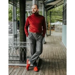 KOMODO Mocassins Cuir Homme 876 Rouge