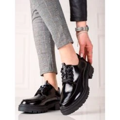 La.Fi Chaussures De Mode à Lacets Le Noir