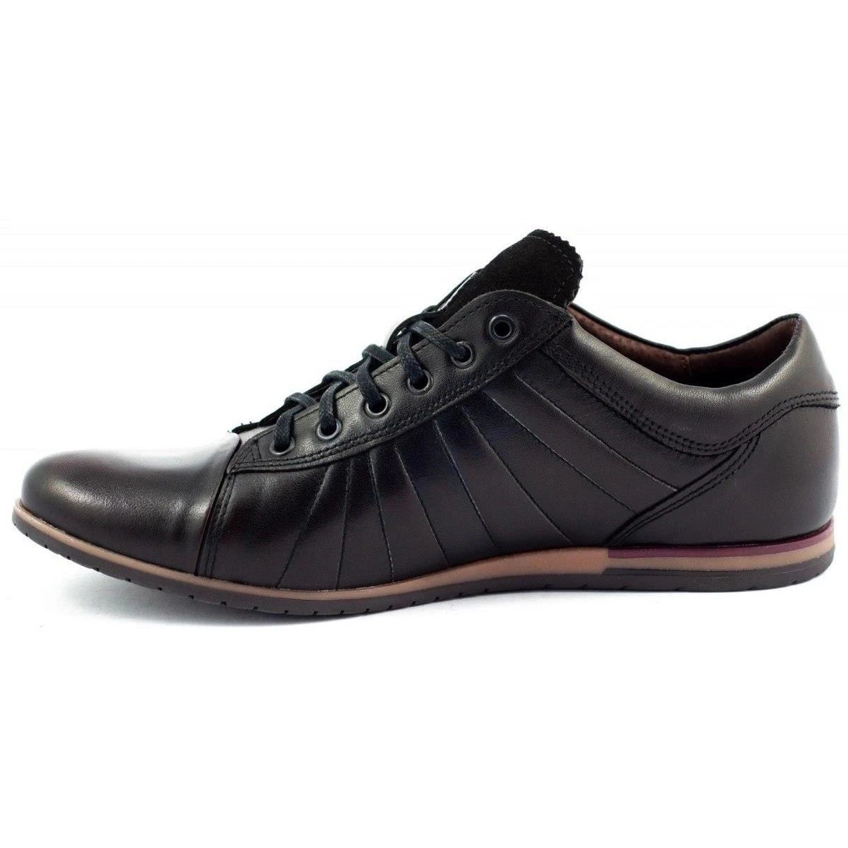 Lemar Chaussures En Cuir Pour Hommes 1615 Noir Le Noir