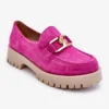 Lemar Mocassins Daim Tendance Fuchsia Rayhan Rose