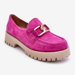 Lemar Mocassins Daim Tendance Fuchsia Rayhan Rose