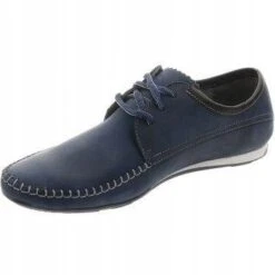 Lemar Mocassins Homme à Lacets 872 Bleu Marine