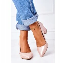 Lewski Shoes Escarpins Satin Motif Animal Lewski Chaussures 2801 Rose