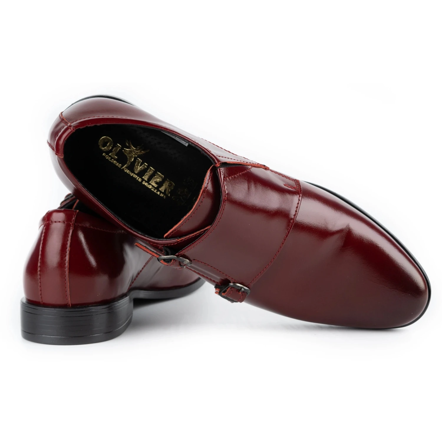 Lukas Chaussures Habillées En Cuir Monki 287LU Bordeaux Rouge – Image 5