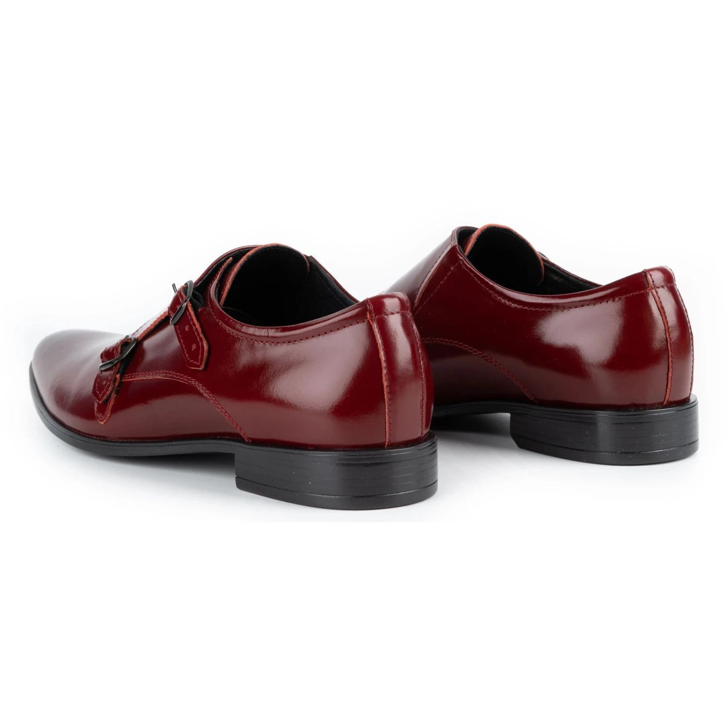 Lukas Chaussures Habillées En Cuir Monki 287LU Bordeaux Rouge – Image 7