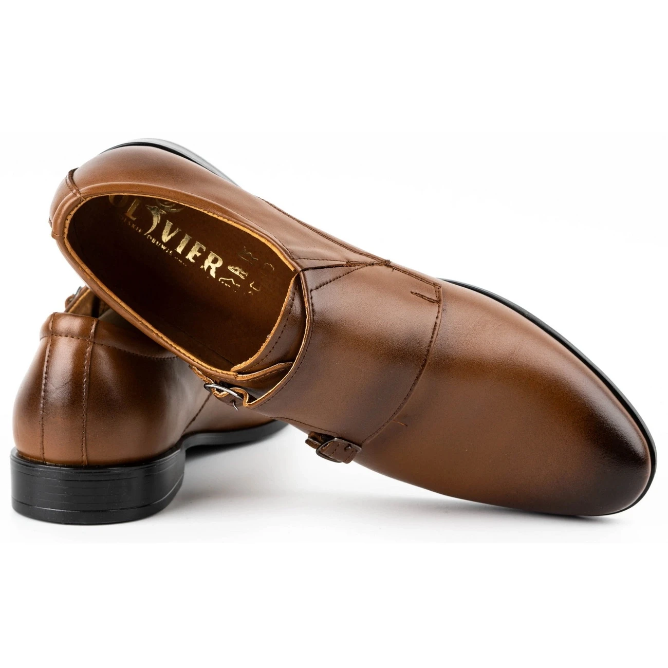 Lukas Chaussures Habillées En Cuir Monki 287LU Marron Clair Brun – Image 4