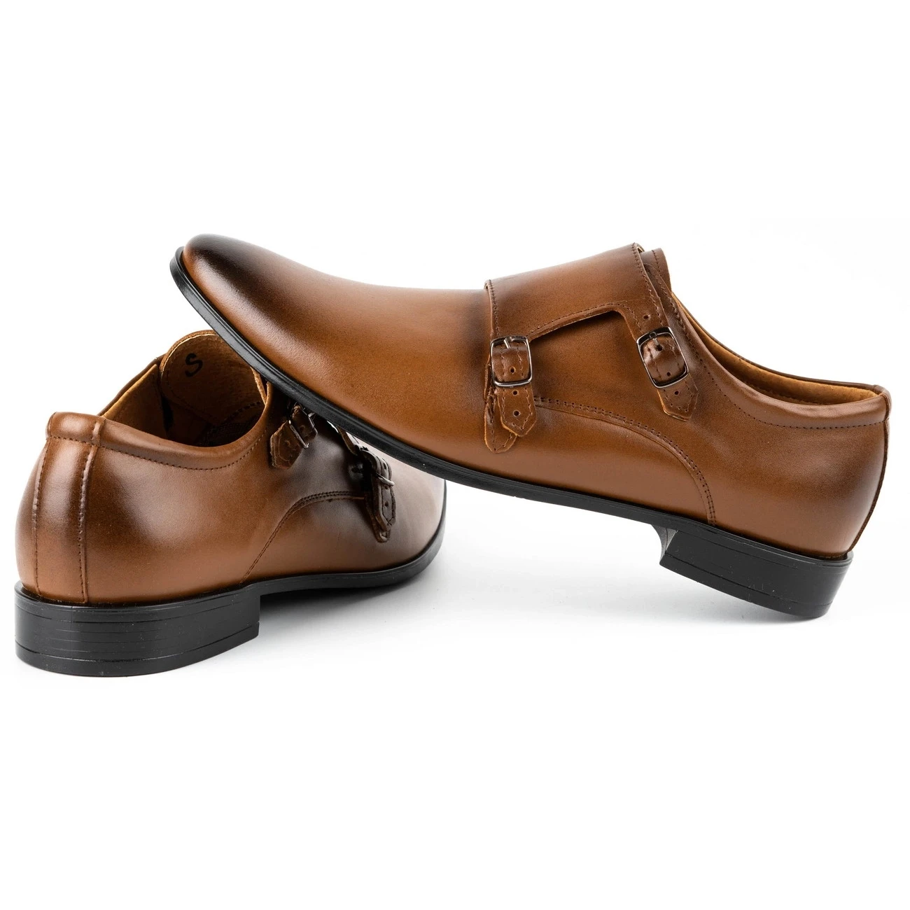 Lukas Chaussures Habillées En Cuir Monki 287LU Marron Clair Brun – Image 5