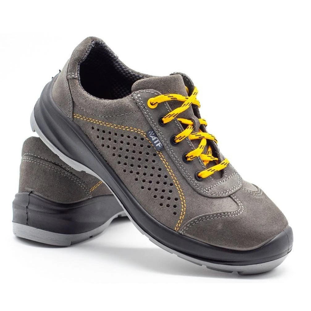 ŁUKPOL Chaussures De Travail Pour Hommes Techwork 1128 Grises – Image 3