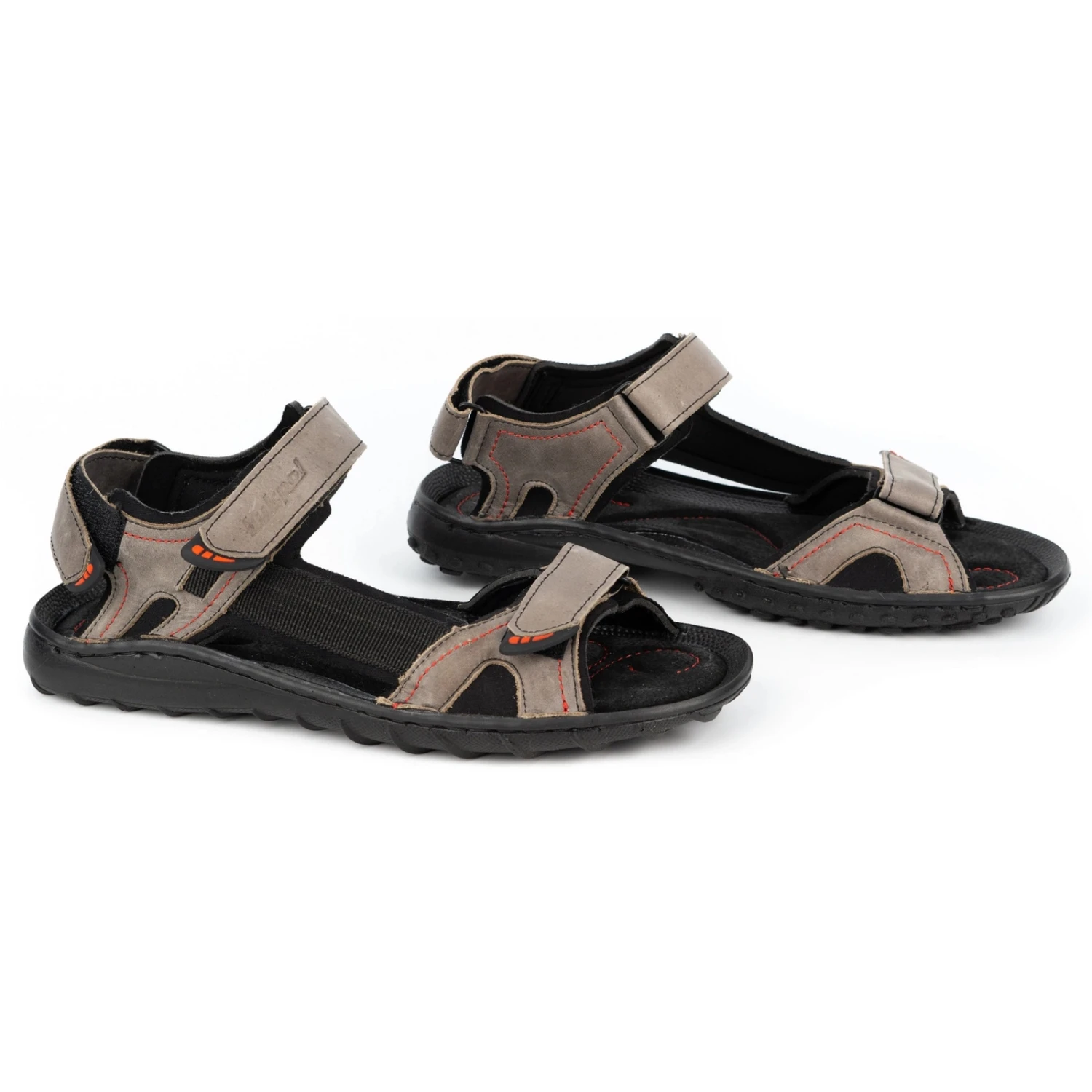 ŁUKPOL Sandales Cuir Homme 832 Gris – Image 3