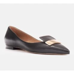 Marco Shoes Ballerines à Languette Décorative Le Noir