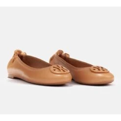 Marco Shoes Ballerines Avec Une Décoration En Cuir Plat Brun