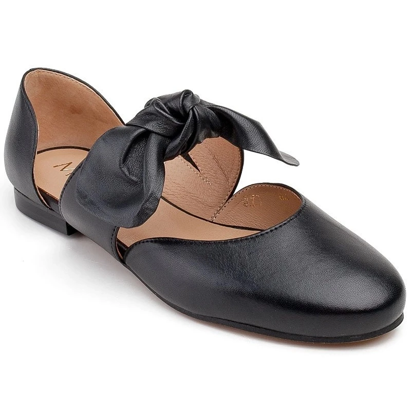 Marco Shoes Ballerines Noires 1531P Avec Un Nœud Noir Le Noir