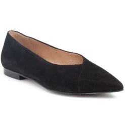 Marco Shoes Ballerines Noires En Daim Naturel Le Noir