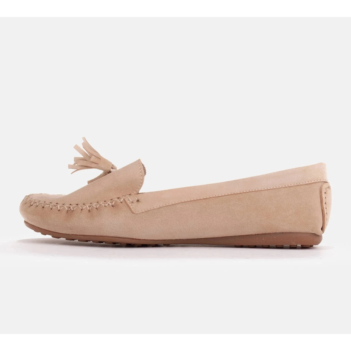 Marco Shoes Mocassin Ballerine En Daim Beige – Image 3