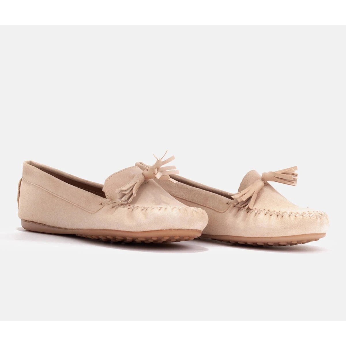 Marco Shoes Mocassin Ballerine En Daim Beige – Image 4
