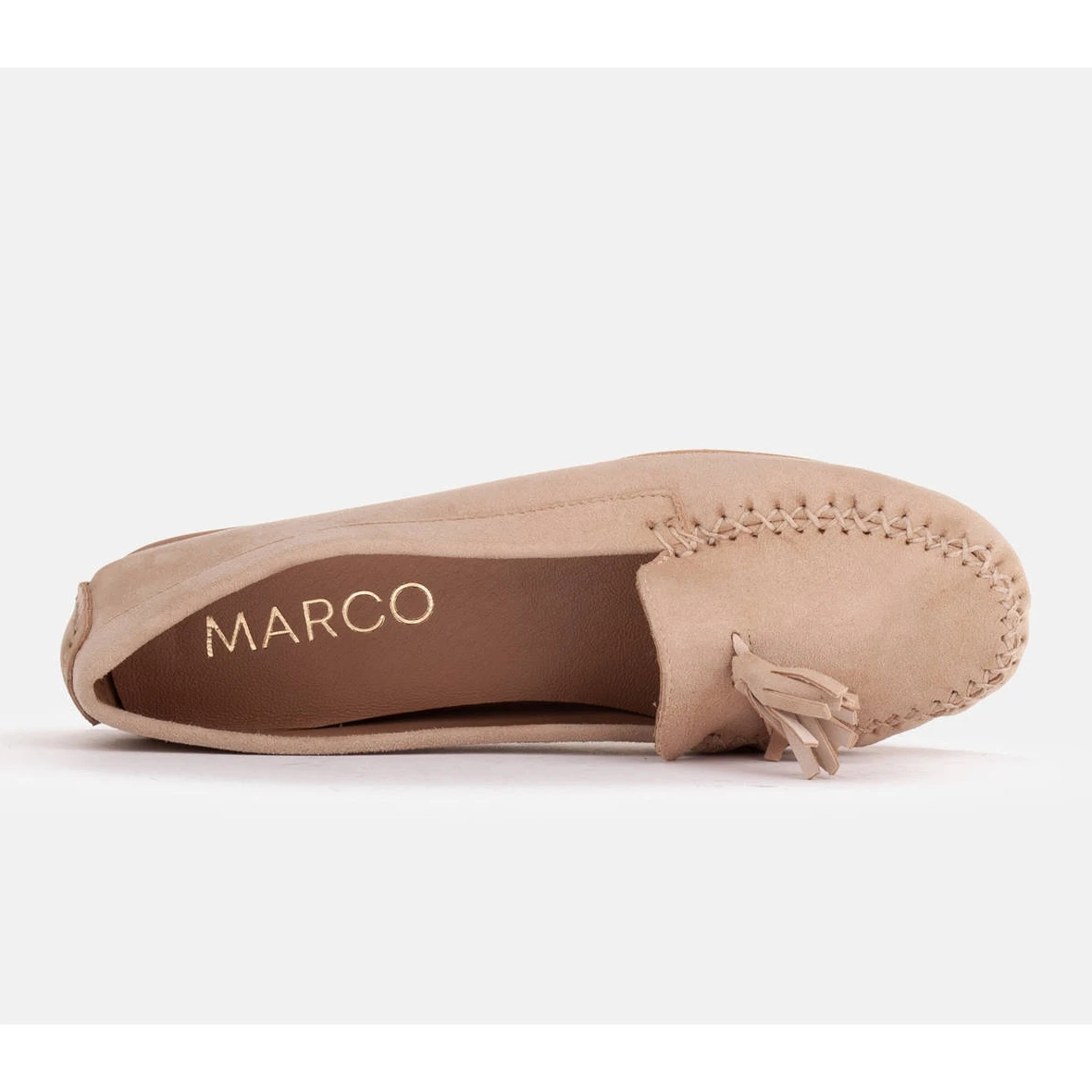 Marco Shoes Mocassin Ballerine En Daim Beige – Image 6