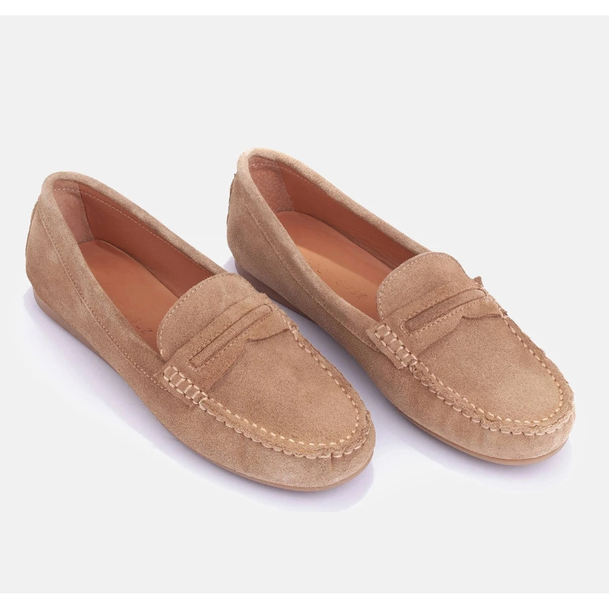 Marco Shoes Mocassins En Daim Beige