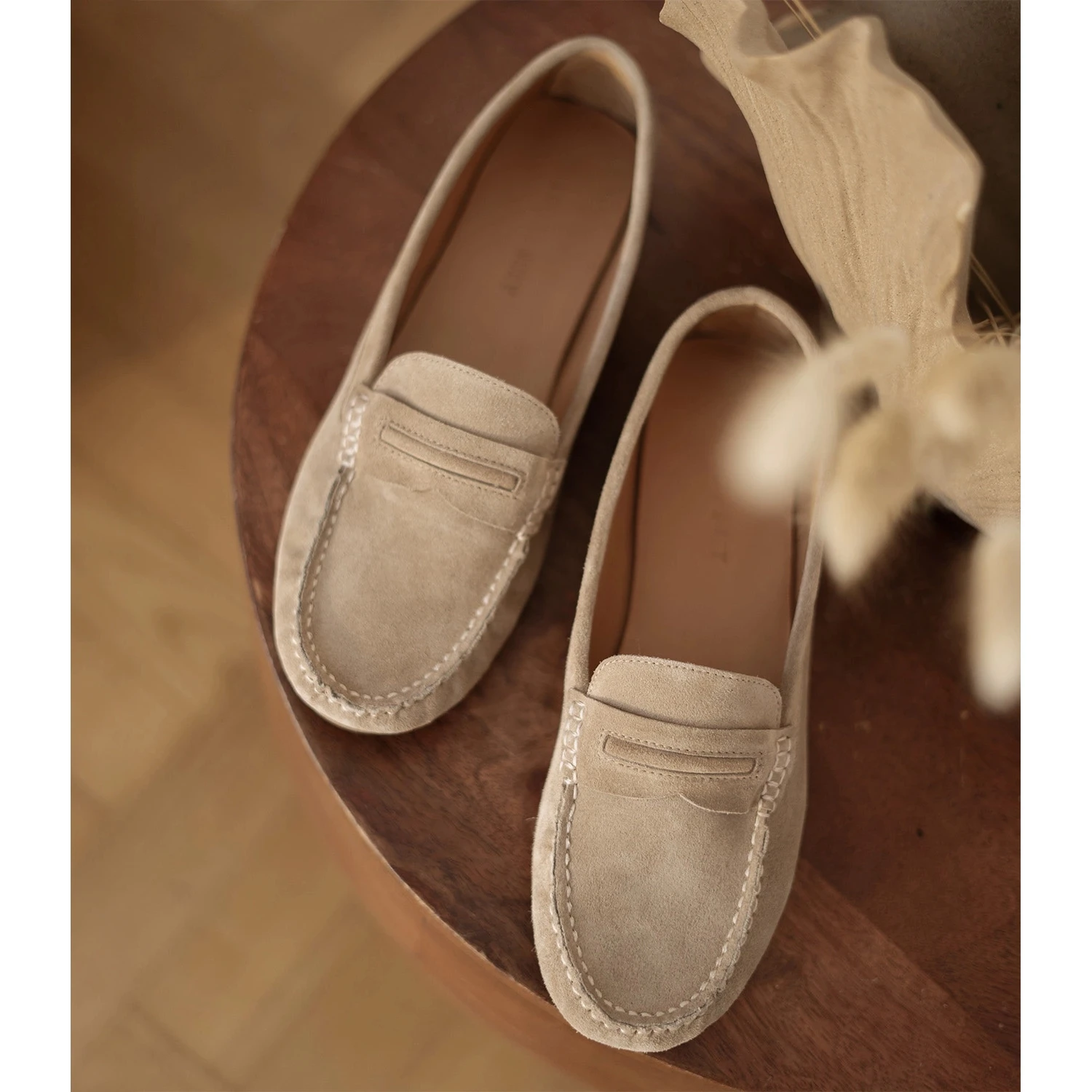 Marco Shoes Mocassins En Daim Beige – Image 7