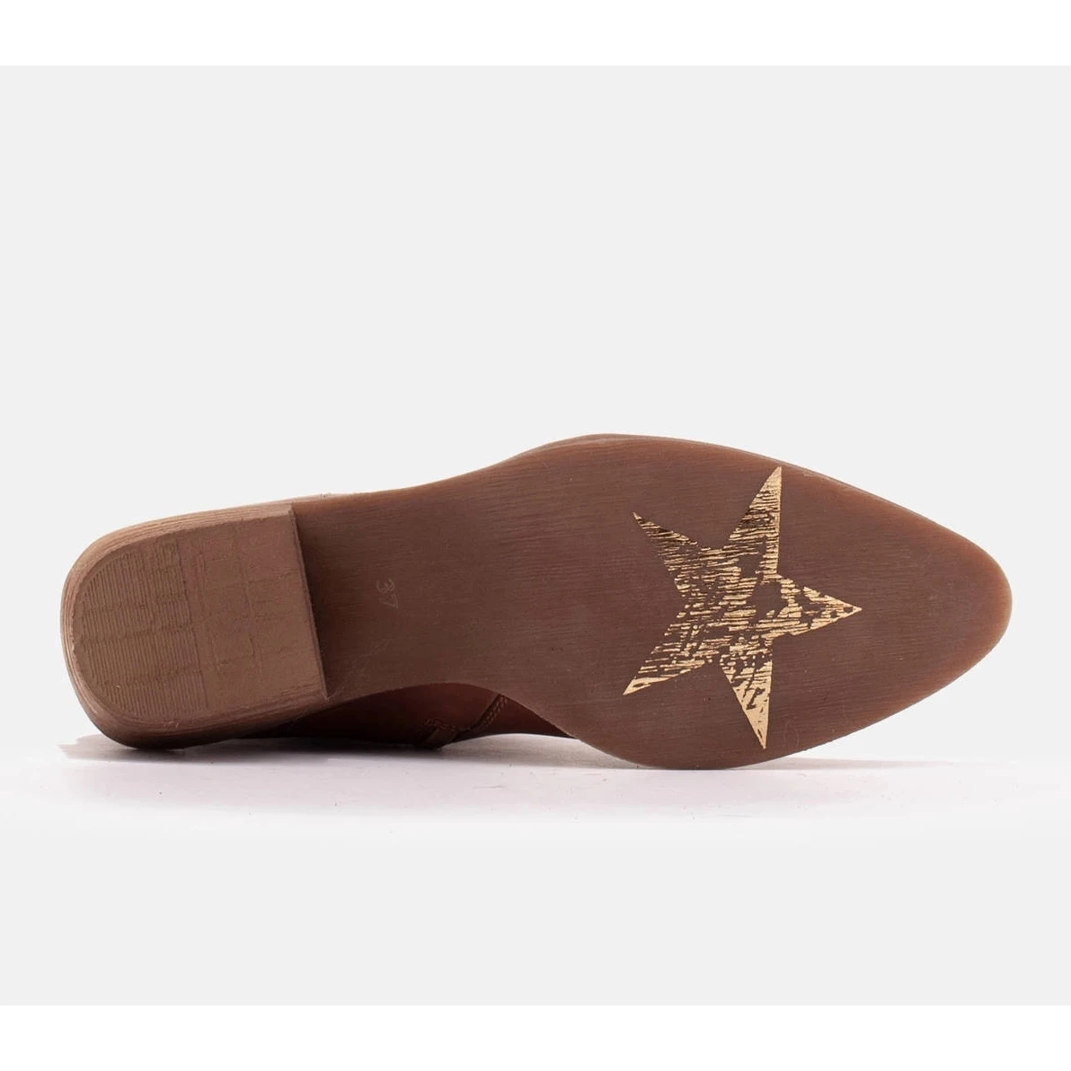 Marco Shoes Santiags Cuir Grainé Marron 1598B-003-1 BP Brun – Image 6