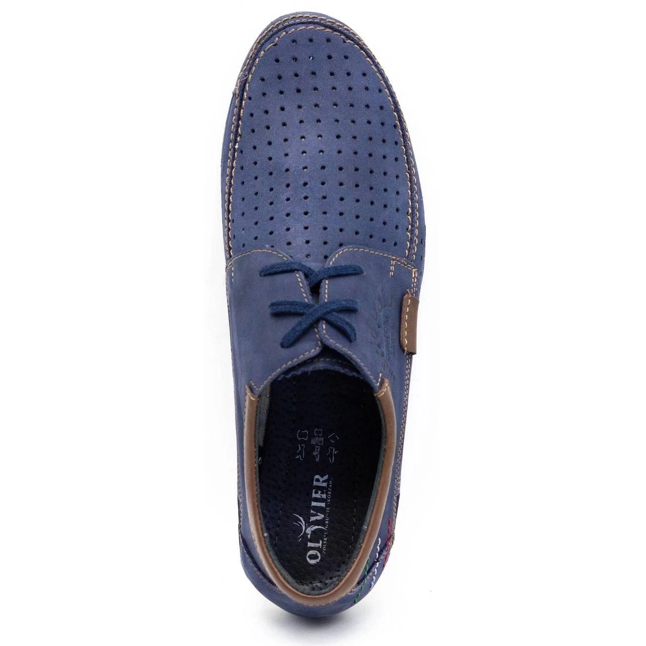 Mario Pala Chaussures Ajourées Homme 563 Bleu Marine – Image 9