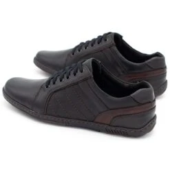 Mario Pala Chaussures En Cuir Pour Hommes 616 Noir Le Noir