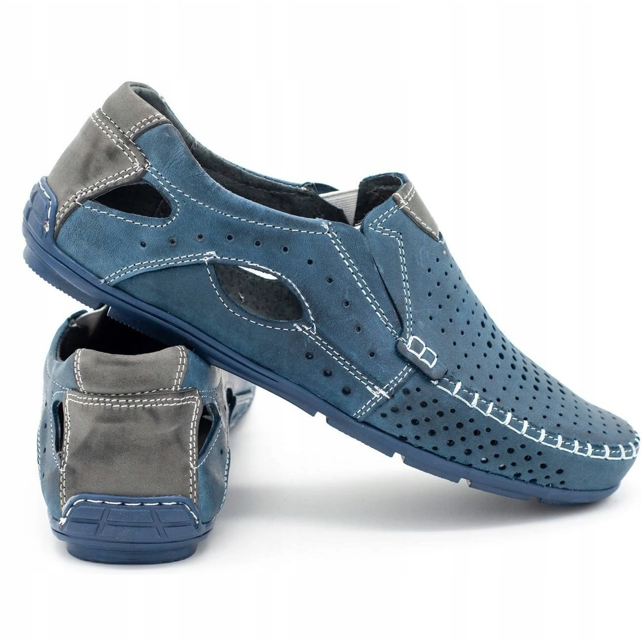 Mario Pala Chaussures Homme Mocassins 901 été Bleu Marine – Image 3