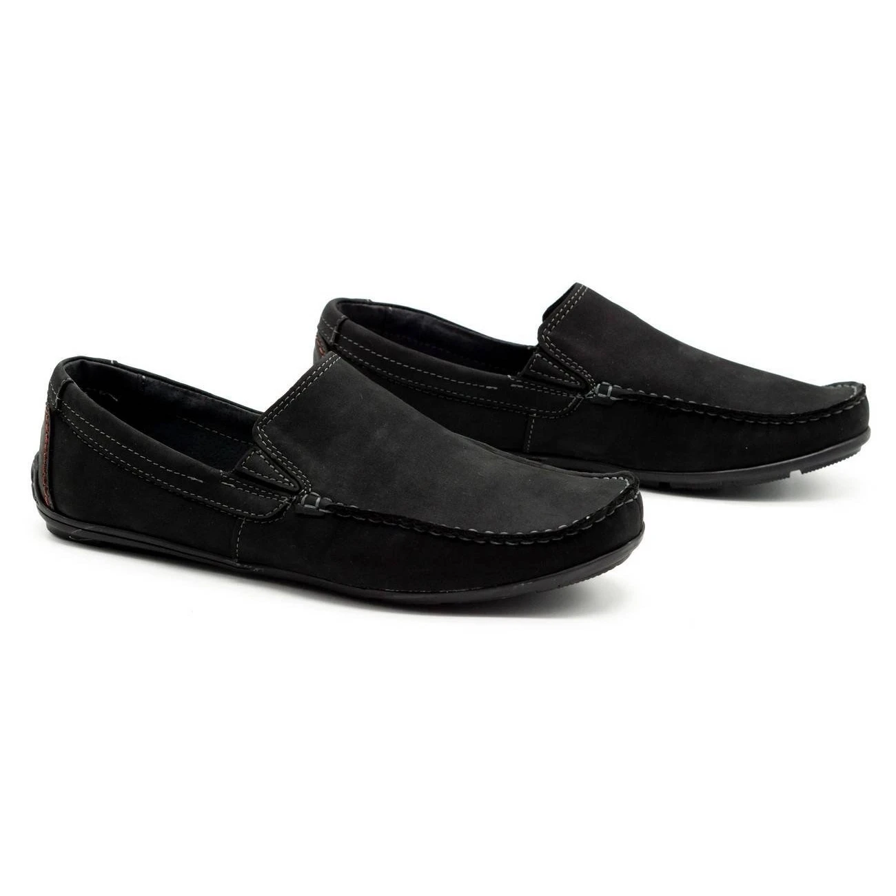 Mario Pala Mocassins Homme 763 Daim Noir Le Noir – Image 3