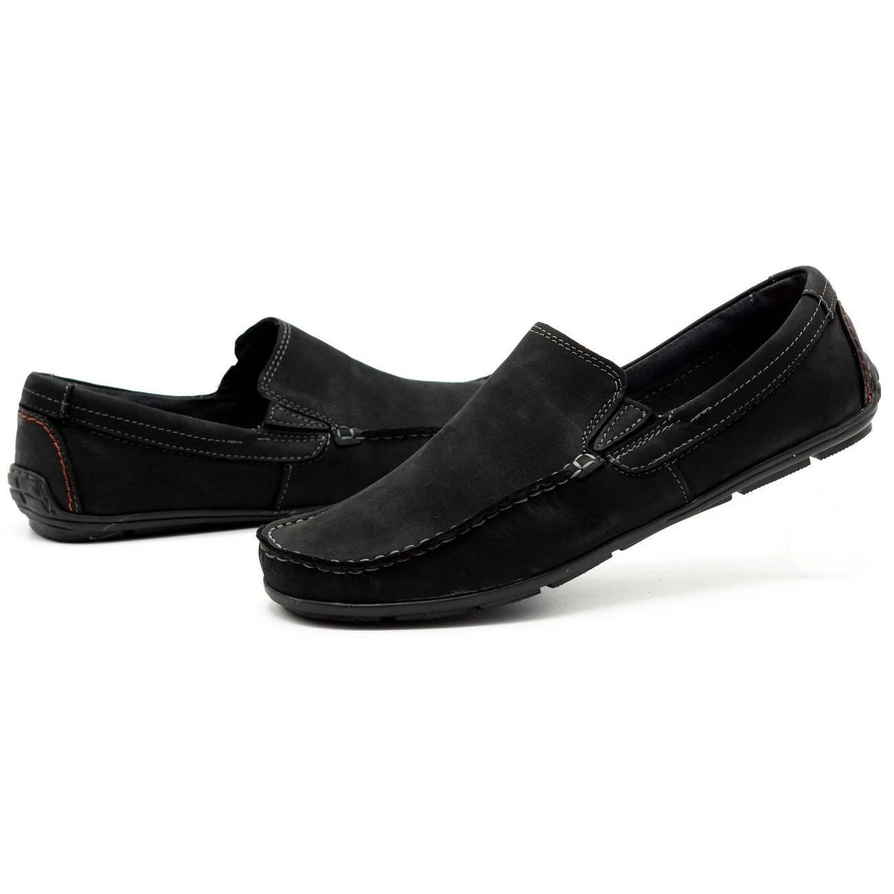 Mario Pala Mocassins Homme 763 Daim Noir Le Noir – Image 7