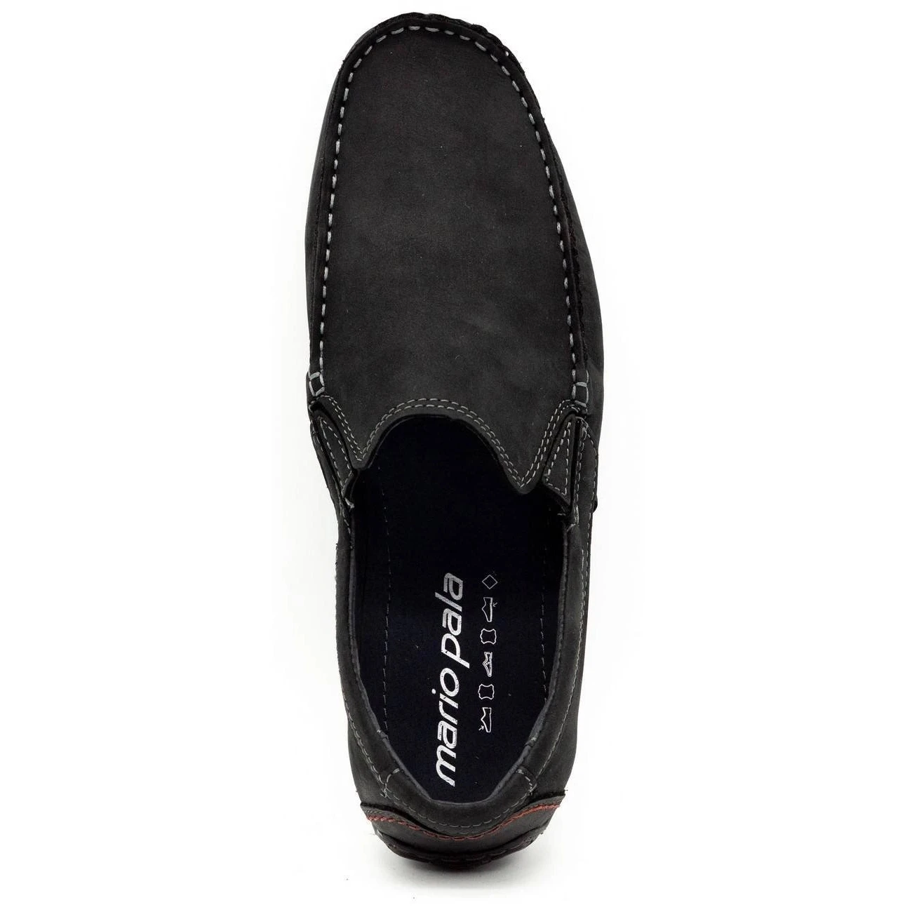 Mario Pala Mocassins Homme 763 Daim Noir Le Noir – Image 9