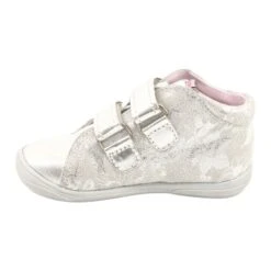 Mazurek Chaussures De Sport En Cuir Avec Velcro 1264 Argent Gris