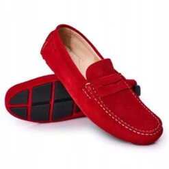 Mocassins Décontractés En Daim GOE HH1N4066 Rouge