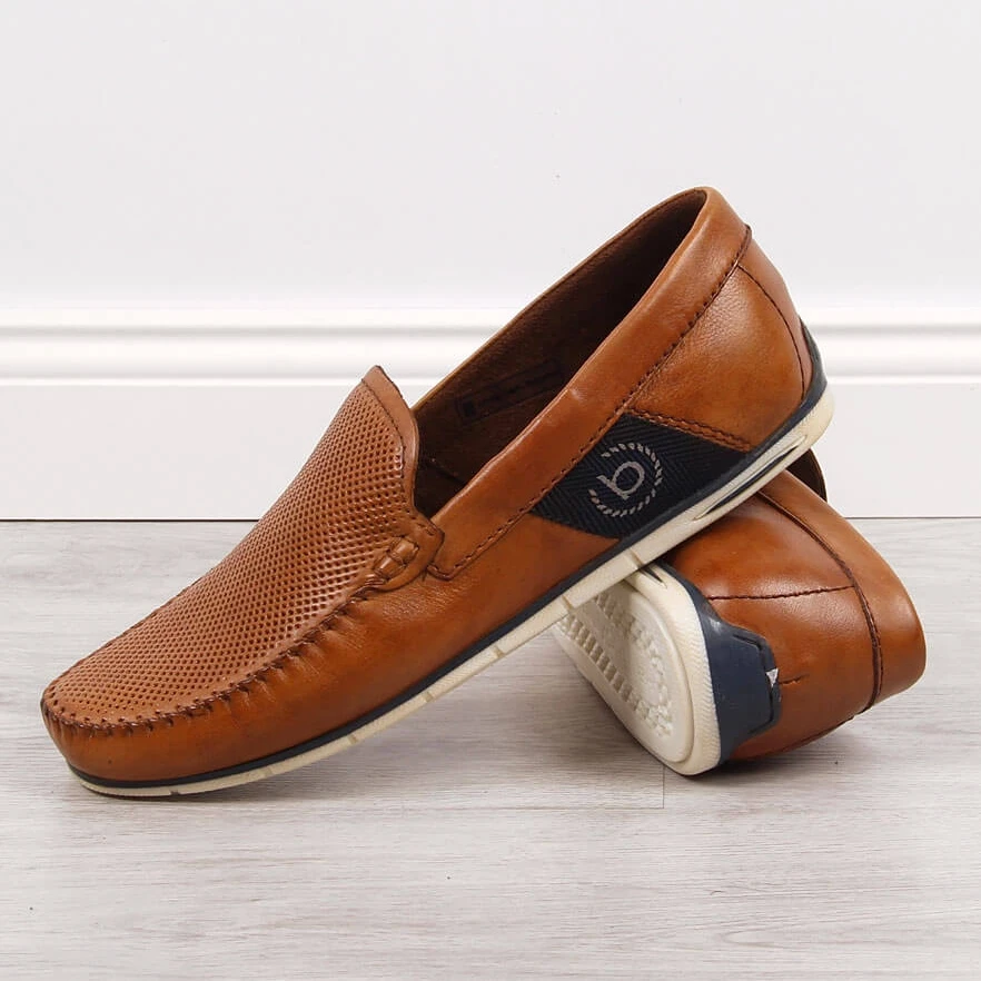 Mocassins En Cuir Marron Pour Homme Bugatti JJ153094 Brun – Image 2