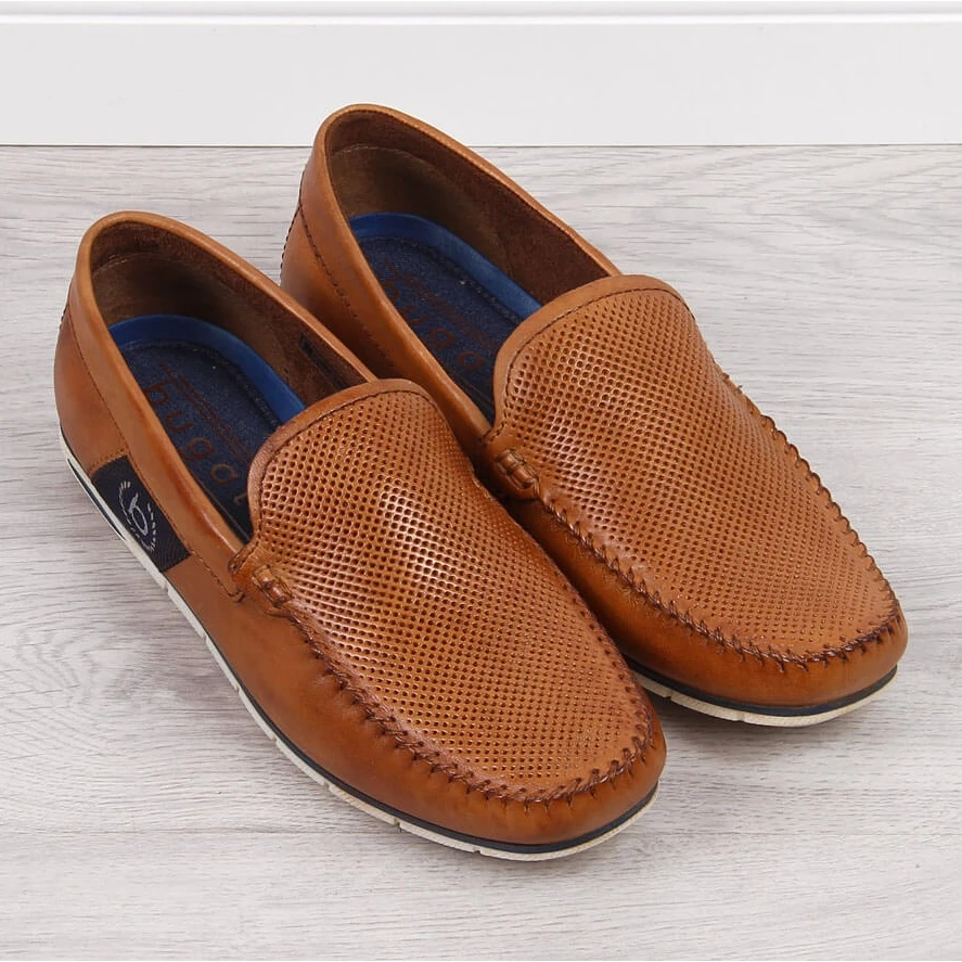 Mocassins En Cuir Marron Pour Homme Bugatti JJ153094 Brun – Image 3