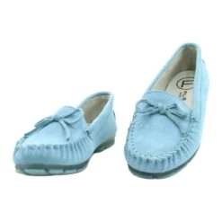 Mocassins En Cuir Pour Femmes Bleu Filippo DP1204 / 21 BL