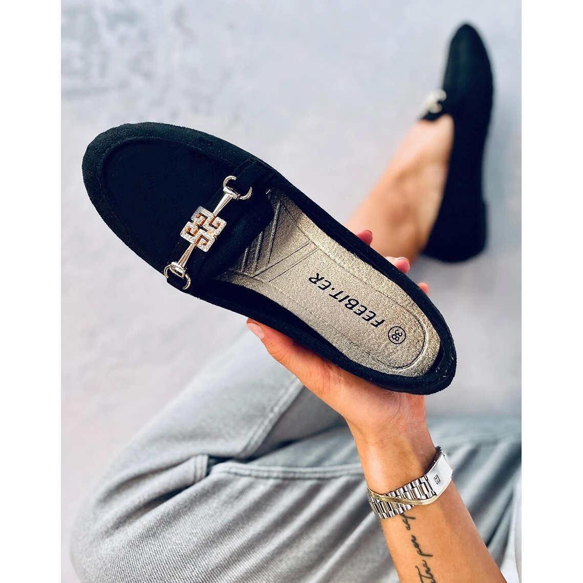 Mocassins Femme Chloe Black Le Noir – Image 5