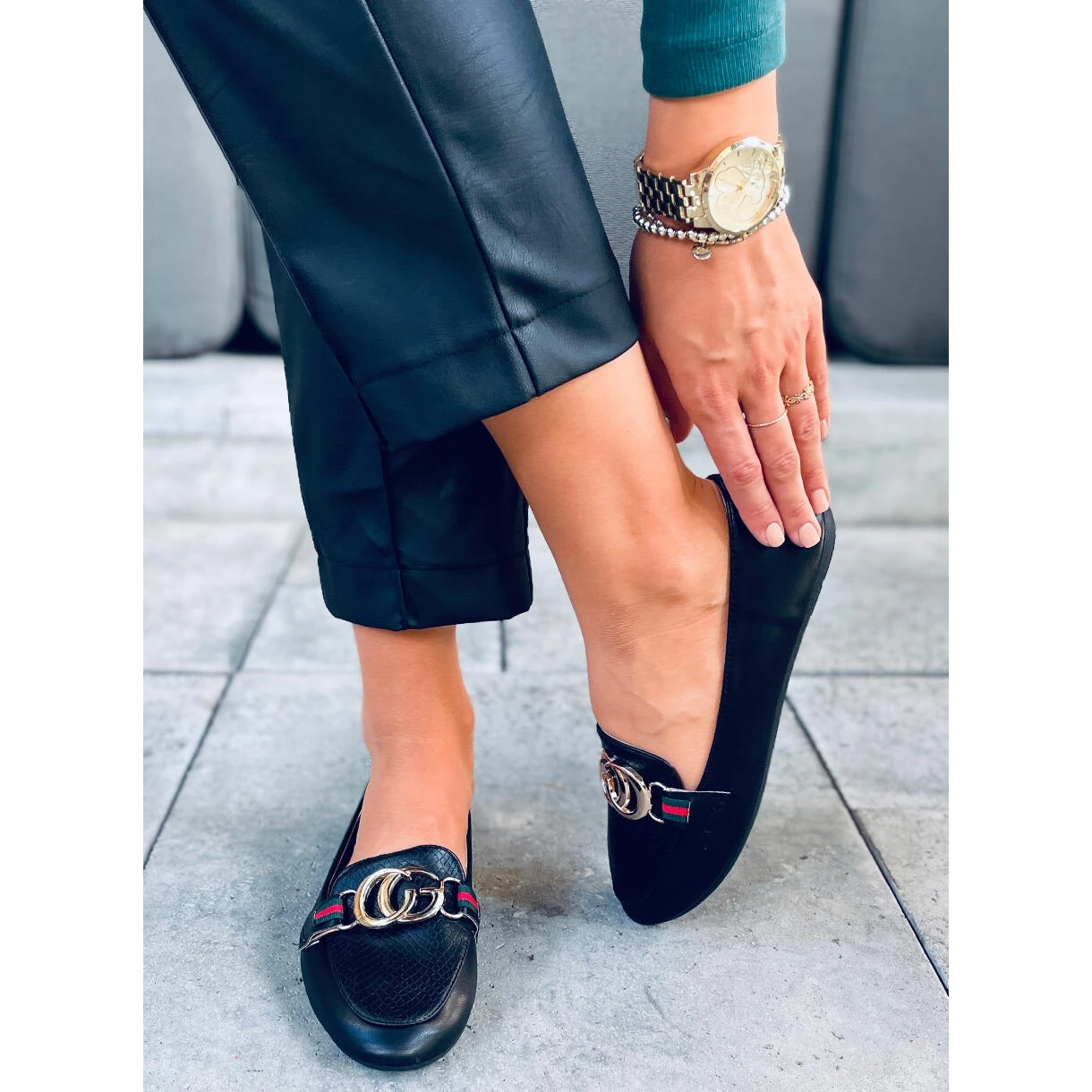 Mocassins Femme Crystal Black Le Noir â Image 5