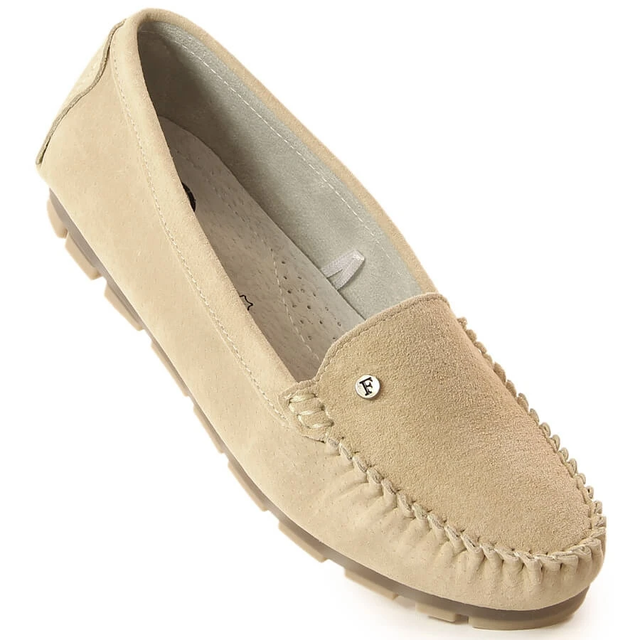Mocassins Femme En Cuir Beige Filippo DP2037