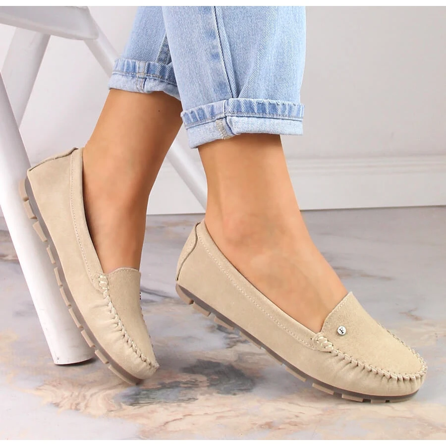 Mocassins Femme En Cuir Beige Filippo DP2037 – Image 2
