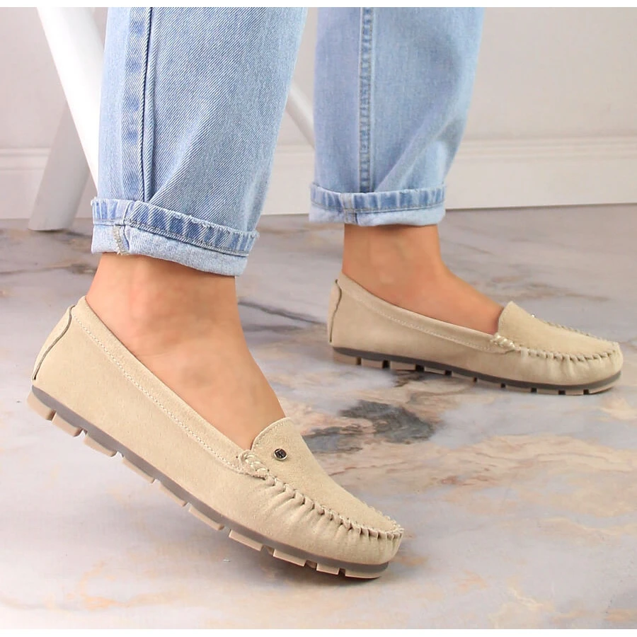 Mocassins Femme En Cuir Beige Filippo DP2037 – Image 3